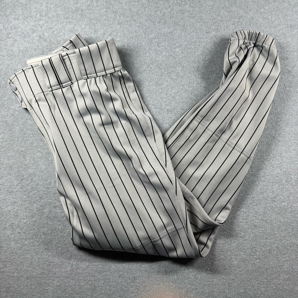 Mizuno Gray Pinstriped Men’s Full Length Baseball Pants 34-36L‎